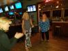 That’s me, Brenda, on the right attempting a dance w/ awesome, energetic Cathy at BJ’s. photo by Frank DelPiano